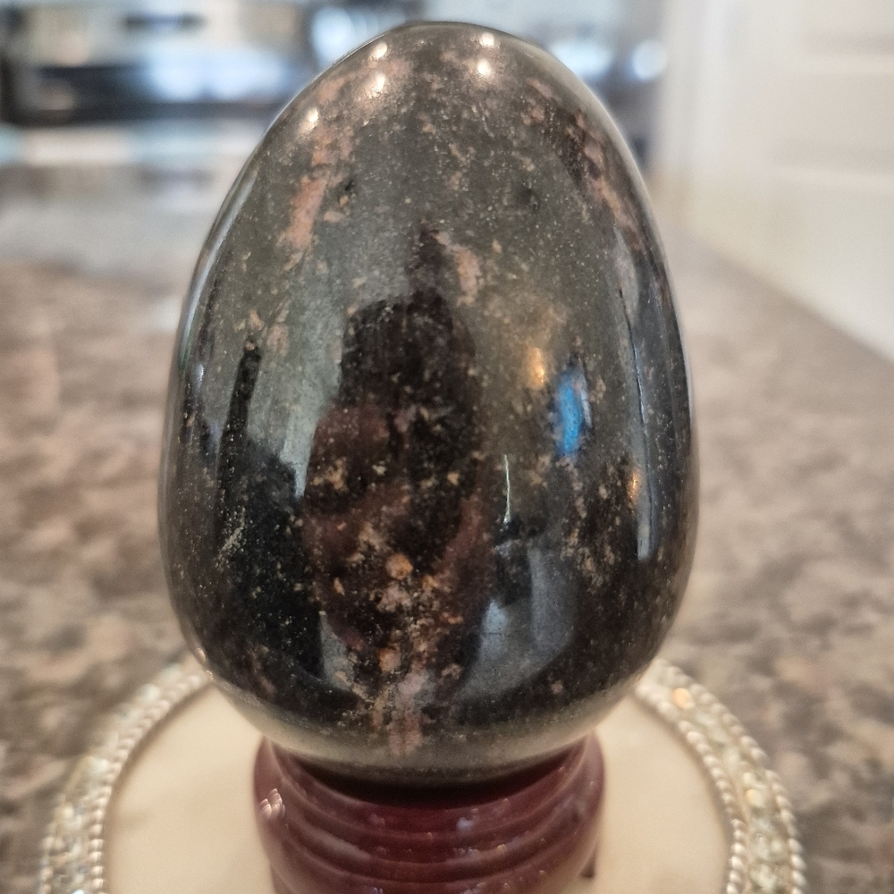 Natural Rhodonite Crystal Egg #5 New - Picture 5 of 7
